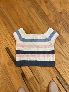 NWT Tilly’s Striped Knit Crop Top Sweater  Size XXL